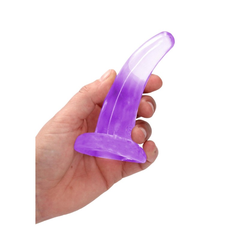 Dildo zakrzywione fiolet z mocną przyssawką 12 cm